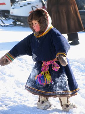 Nadym, Rusya - 2 Mart 2007: ulusal tatil, gün 