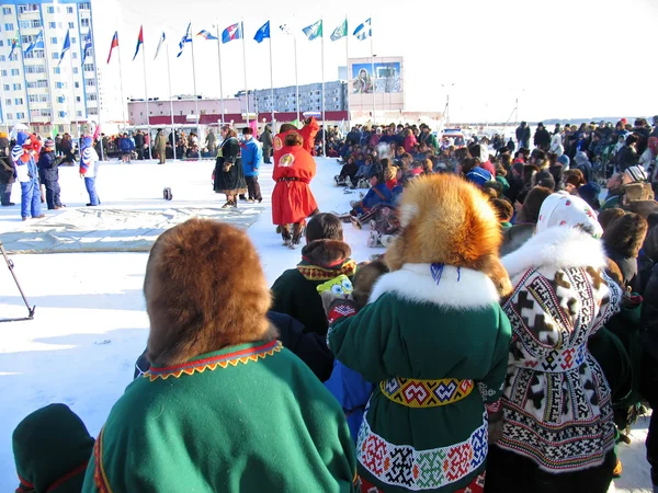 Nadym, Rusia - 2 Maret 2007: Hari libur nasional — Stok Foto