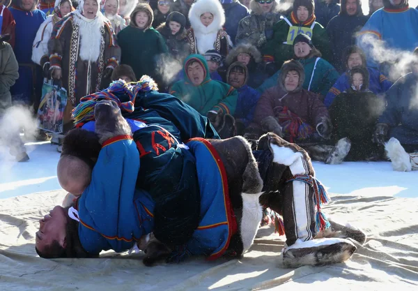 NADYM, RUSIA - 15 de marzo de 2008: Fiesta Nacional — Foto de Stock