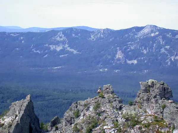 Oroszország, Alanga. A táj jellegét. Erdő és hegyek. — Stock Fotó