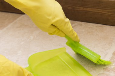 Yeşil faraş ve fırça