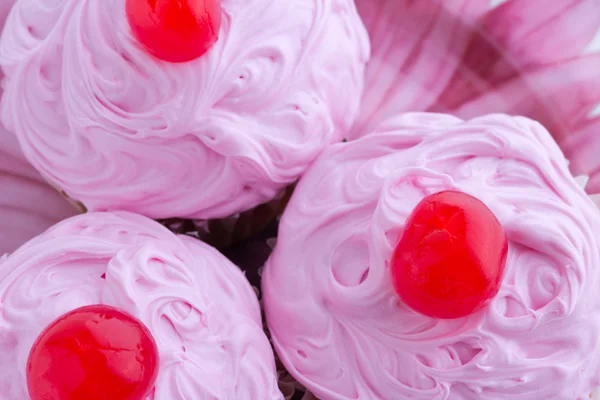 Three Pink Cupcakes — Stock Photo, Image