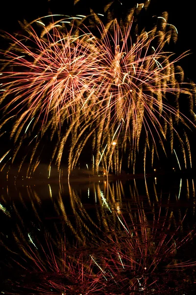 Red and Orange Fireworks — Stock Photo, Image