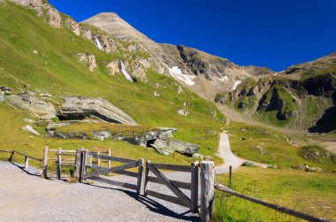 hohe tauern Milli Parkı mountain alanında ahşap kapı