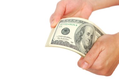 Doları banknot para el