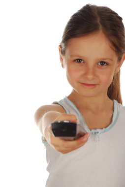 genç kız değişen kanal izole