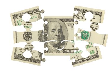 Doları banknot para bulmaca
