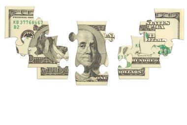 Doları banknot para bulmaca