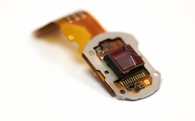 One broken sensor camera isolated on white background clipart