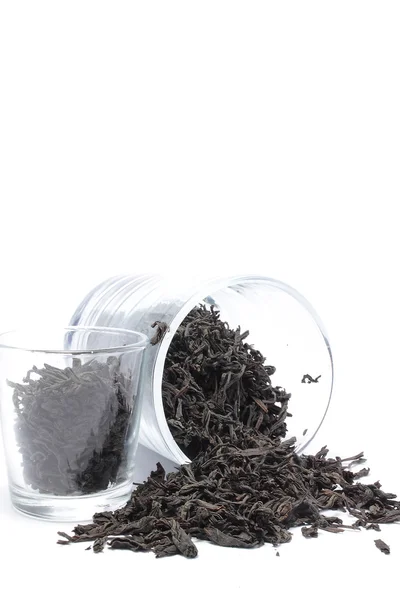 Folhas de chá preto — Fotografia de Stock