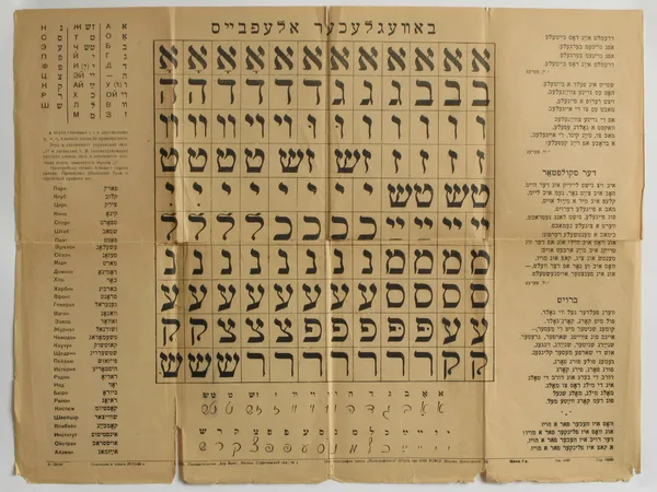 Jiddisch-alfabetet — Stockfoto