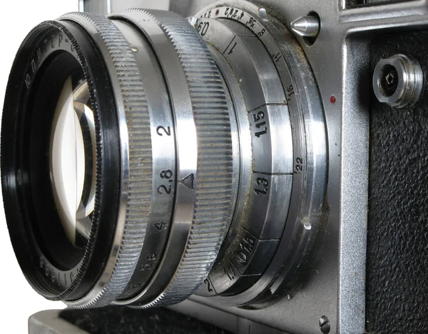 The old camera with traces of mud — Stock Photo, Image