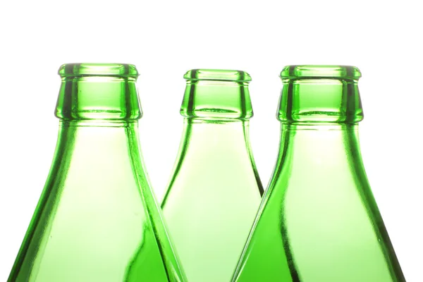 Three glass bottle neck — Stock Photo, Image