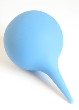 Mavi kauçuk şırınga