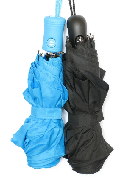 Blauwe en zwarte paraplu 's — Stockfoto