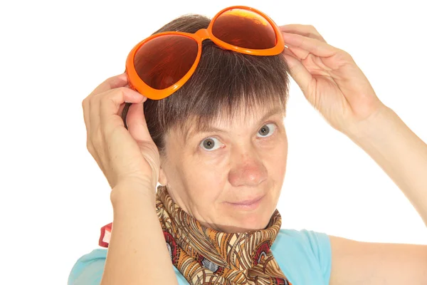 Emotional middle-aged woman. — Stock Photo, Image