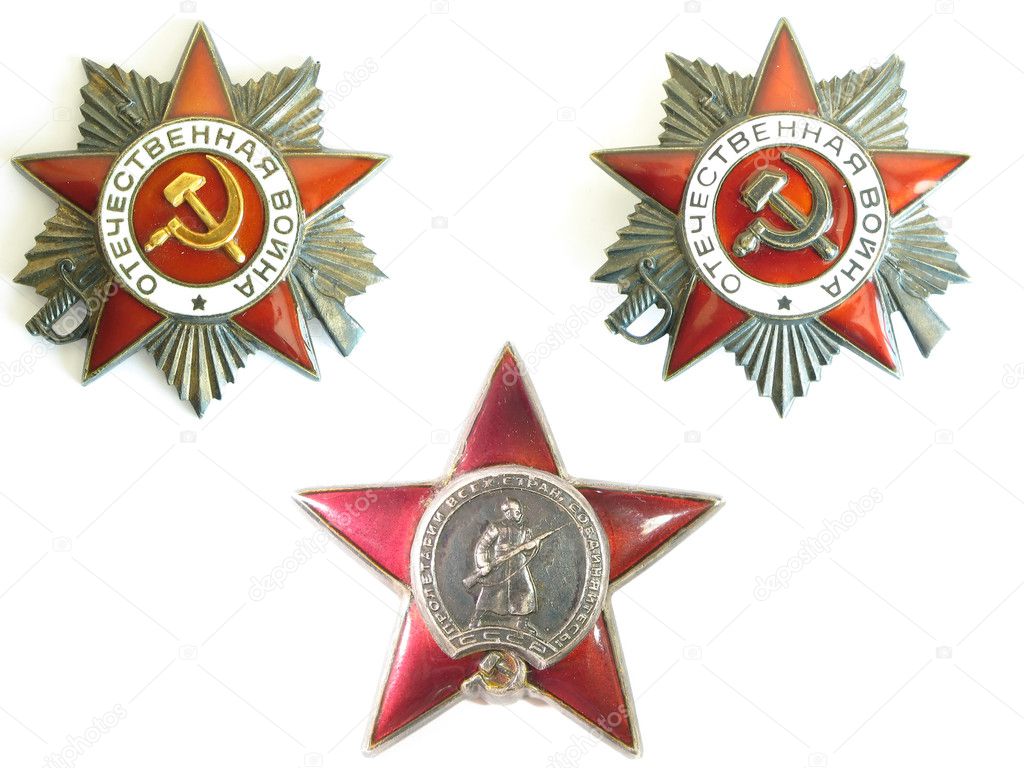Two order and red star of II world war