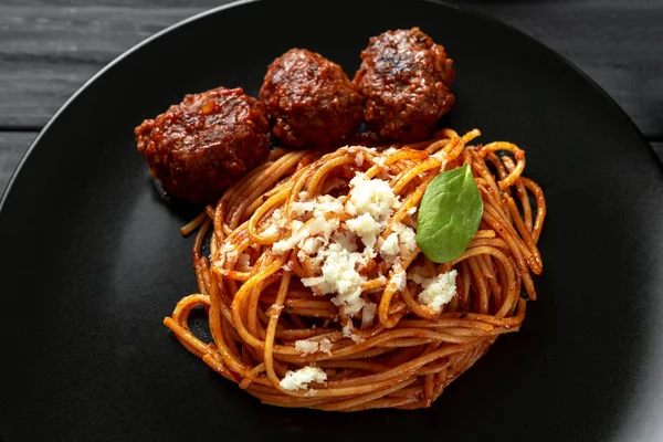 traditional food in italy. Spaghetti and sauce.