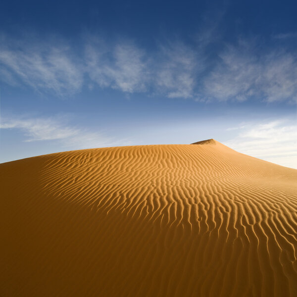 Ливийская пустыня. Плотная золотая пыль, дюны и прекрасный песок
