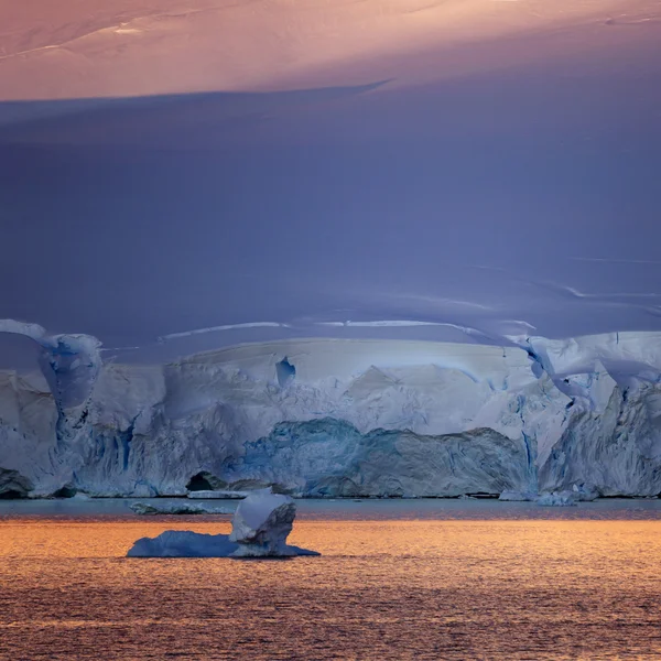 Gletsjers en ijsbergen van Antarctisch Schiereiland — Stockfoto