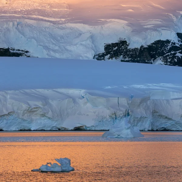 Geleiras e icebergues da Península Antártica — Fotografia de Stock