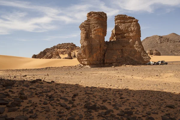 Removed rocks in the Sahara Desert, Libya — Stock Photo, Image