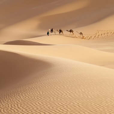 kervan Sahra Çölünde, libya