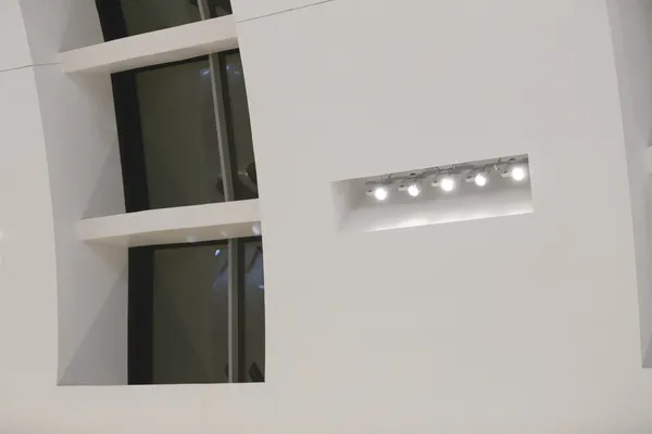 Modern indoor lights on white wall