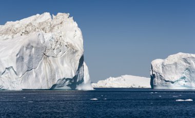 Mavi icebergs Grönland