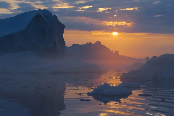 Pôr do sol na antártica — Fotografia de Stock
