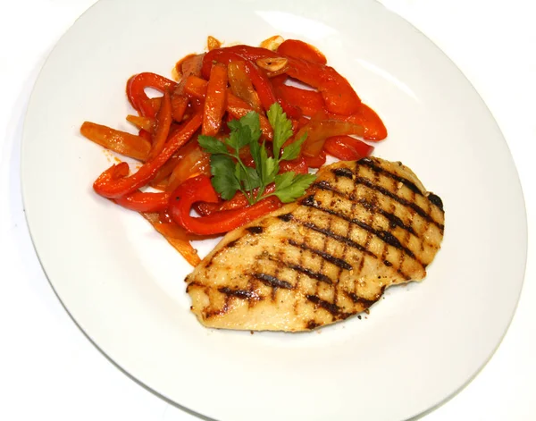 Chicken Steak Lecho — Stock Photo, Image