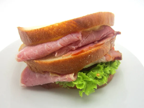 Sandwich Met Ham Salade — Stockfoto