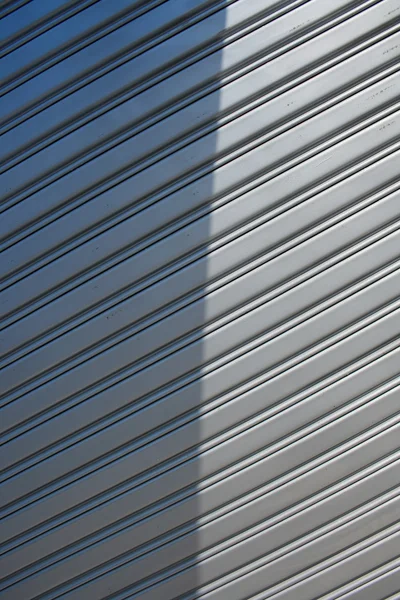 Grey Security Shutter with Shadow — Stock Photo, Image