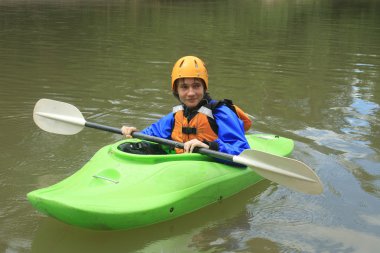 Teenager Kayaking clipart