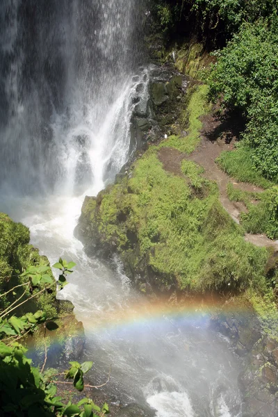 Waterfall With Rainbow — Stock Photo, Image