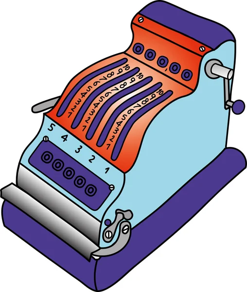 Añadiendo máquina de los años 50 — Vector de stock