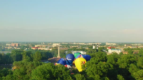 The XVII-th Velikie Luki International Balloon Meet — Stock Video
