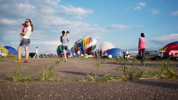 The XVII-th Velikie Luki International Balloon Meet — Stock Video