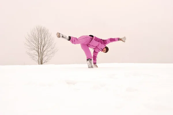 Winter sports exercises — Stock Photo, Image