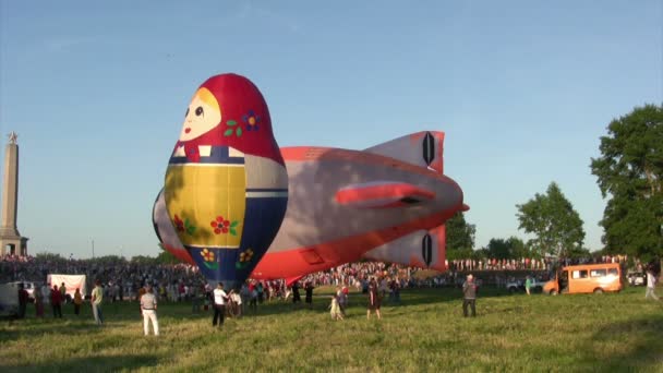 The XVI-th Velikie Luki International Balloon Meet — Stock Video