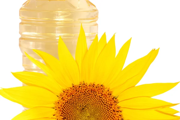 Sonnenblumen und Öl — Stockfoto