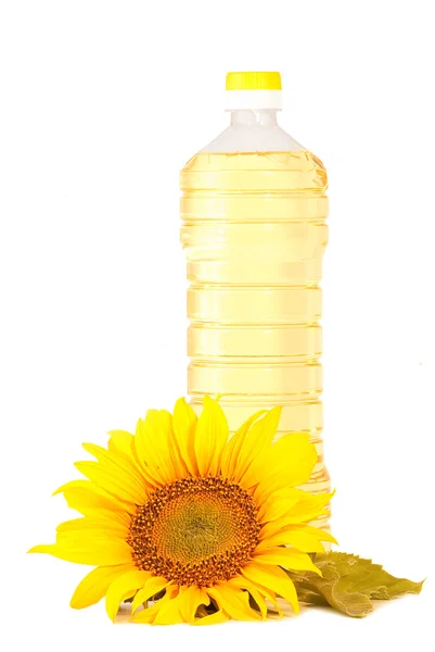 Sonnenblumen und Öl — Stockfoto