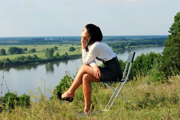 Attractive young lady relaxation — Stock Photo, Image