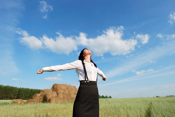 Young agronomist relaxation — Stock Photo, Image