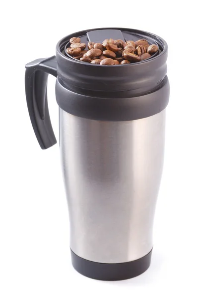 Coffee thermos mug — Stock Photo, Image