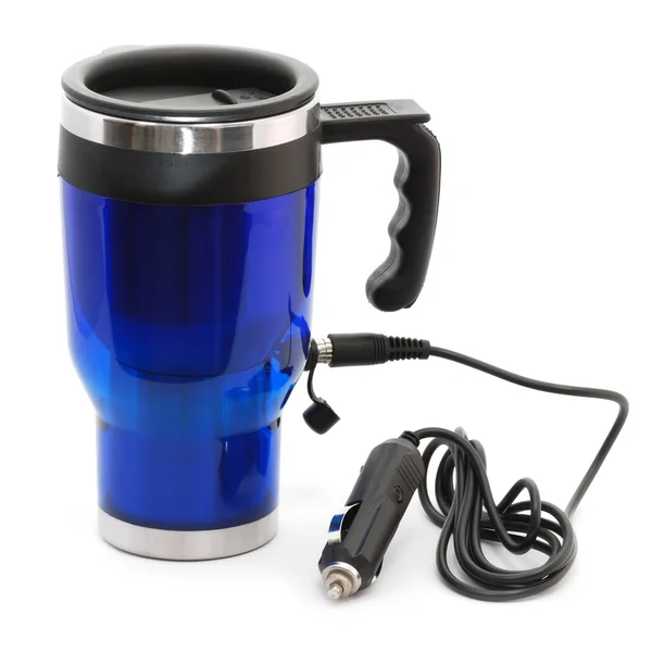Electric coffee thermos mug — Stock Photo, Image