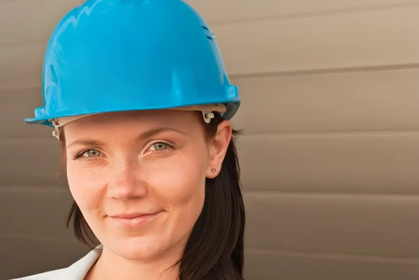 Portrait of young engineer on construction site — Stock Photo, Image