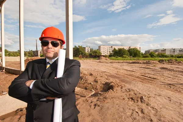 Director of construction site — Stock Photo, Image