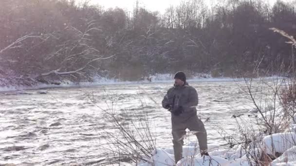 Winter hobby — Stockvideo