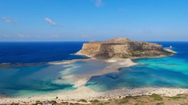 Time lapse clip of shadows and clouds of Balos lagoon